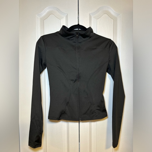 Classic Black Athletic Activewear Outdoor Long Sleeve Zip-Up Jacket in Size S - Picture 1 of 5